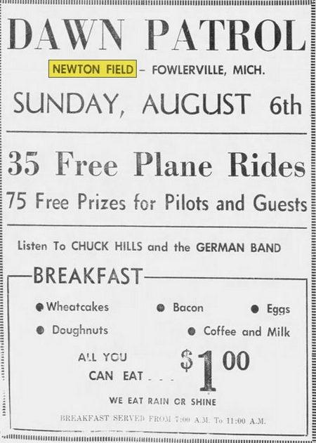 Newton Airport (Newton Field) - Aug 02 1961 Article (newer photo)